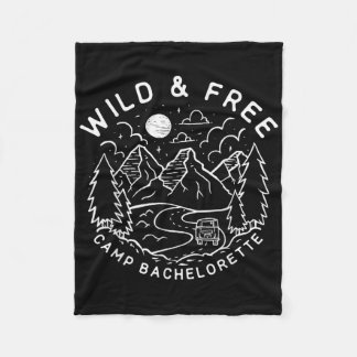 Vintage Wild &amp; Free Camp Bachelorette Party Ma Fleece Blanket
