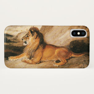 Vintage Wild Animals, African Lion on the Savannah iPhone X Case
