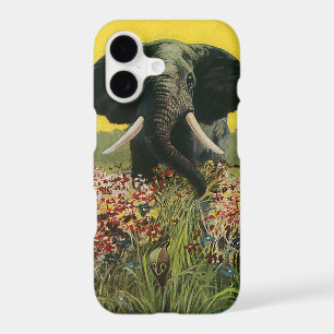 Vintage Wild Animals, Cobra Snake African Elephant