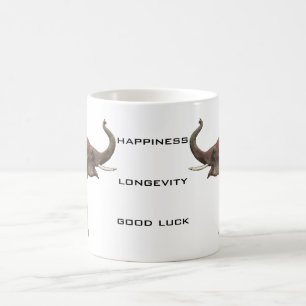 Vintage Wild Animals, Good Luck Asian Elephants Coffee Mug
