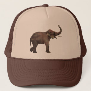 Vintage Wild Animals, Good Luck Asian Elephants Trucker Hat