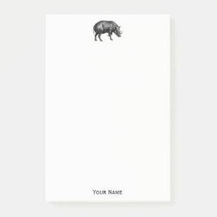 Vintage Wild Boar Drawing BW Post-it Notes