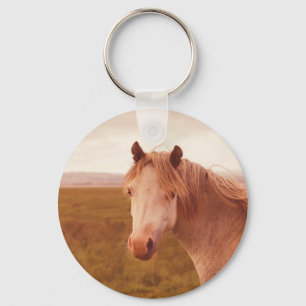 Vintage wild horse key ring