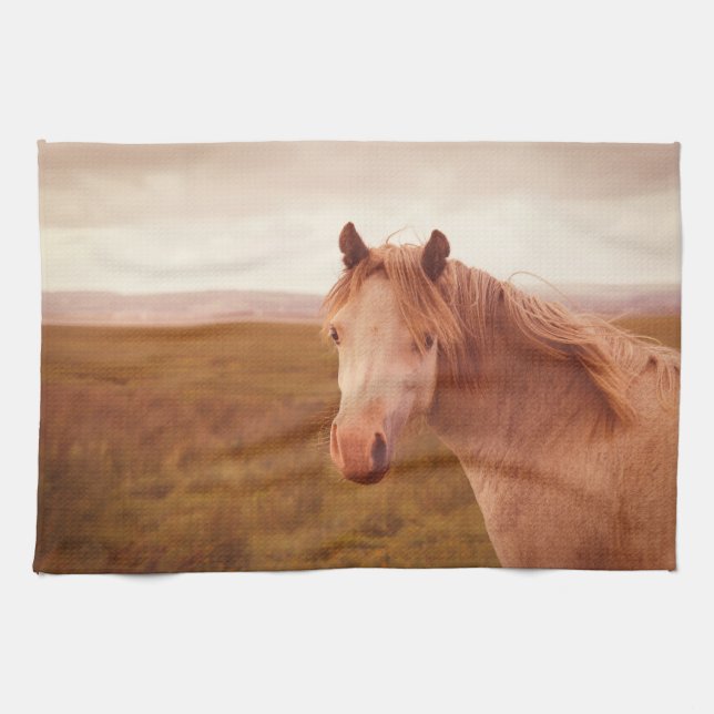 Vintage wild horse tea towel (Horizontal)