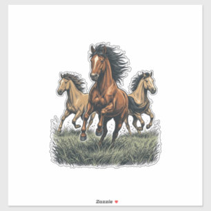 Vintage Wild Horses Running Western Vector Shirt_1