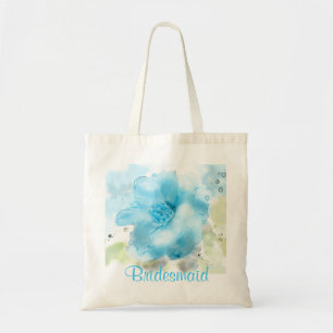 Vintage WIld Rose Watercolor Bridesmaid Tote Bag