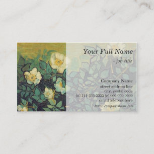 Vintage wild roses profile cards
