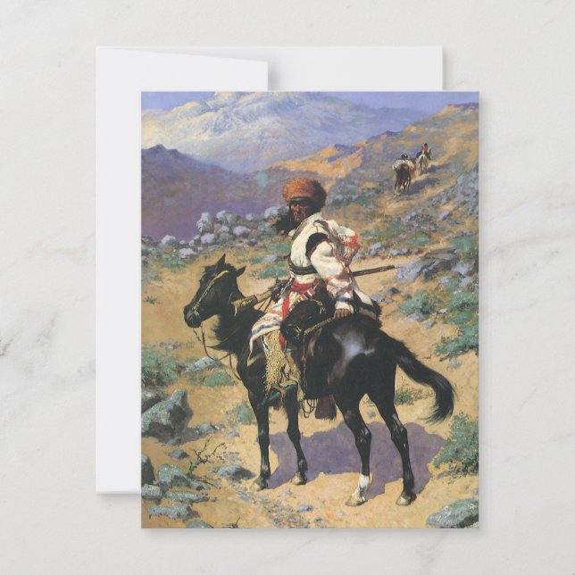 Vintage Wild West, An Indian Trapper by Remington (Front)