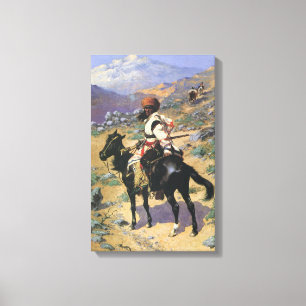Vintage Wild West, An Indian Trapper by Remington Canvas Print