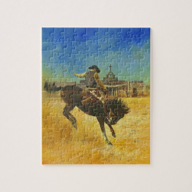 Vintage Wild West Bucking Bronco Puzzle (Vertical)