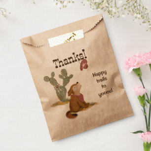 Vintage Wild West Cowgirl Desert Animal Favour Bags