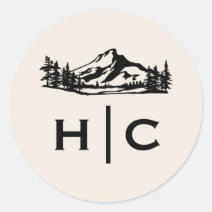 Vintage Wilderness Monogram Wedding Envelope Seals