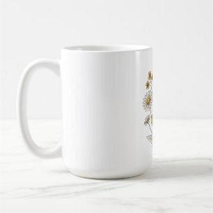 Vintage Wildflower and Daisy Floral Mug Retro