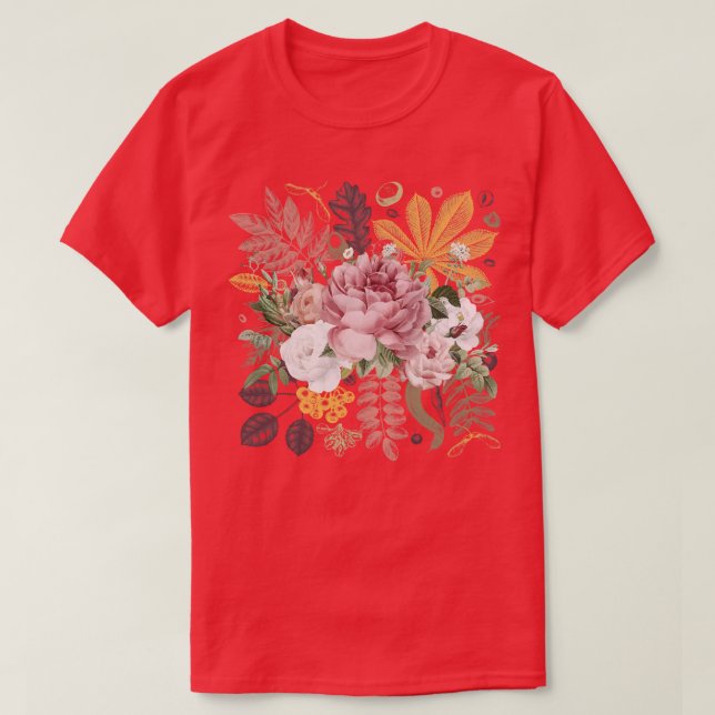 Vintage WildFlower Botanical Flower T-Shirt (Design Front)