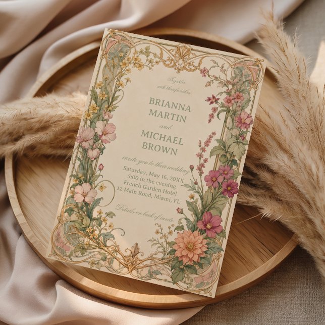 Vintage Wildflower Botanical Invitation (Creator Uploaded)