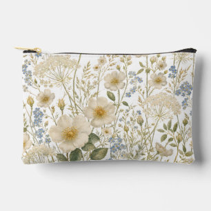 Vintage Wildflower Botanical Pattern Accessory Pouch