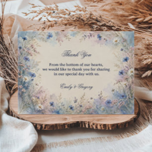 Vintage Wildflower Botanical Thank You Card