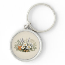 Vintage Wildflower Bouquet Art Print | Botanical F