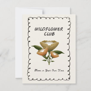 Vintage Wildflower Club Inspirational Floral Card