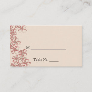 Vintage Wildflower Coral Cream Wedding Place Cards
