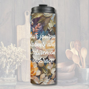 Vintage Wildflower Custom Retirement Gifts for Her Thermal Tumbler