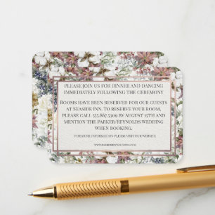 Vintage Wildflower Enclosure Card