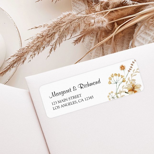 Vintage Wildflower Floral Wedding Address (Creator Uploaded)