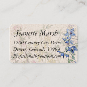 Vintage Wildflower Flowers Business Cards