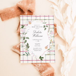 Vintage Wildflower Garden Party Baby Shower Invitation