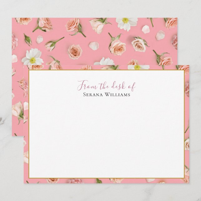 Vintage Wildflower Personalised Card (Front/Back)