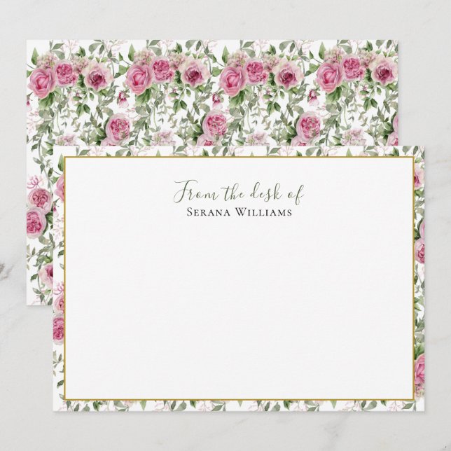 Vintage Wildflower Personalised Card (Front/Back)