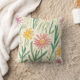 Vintage Wildflower Sketch (10) Cushion