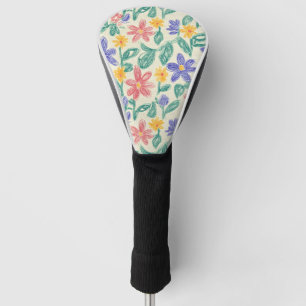 Vintage Wildflower Sketch (1) Golf Head Cover