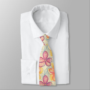 Vintage Wildflower Sketch (4) Tie