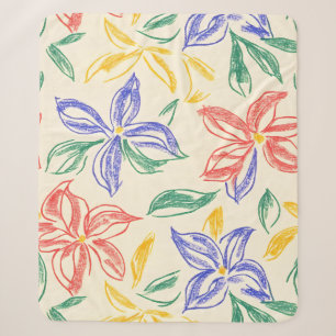 Vintage Wildflower Sketch (8) Sherpa Blanket