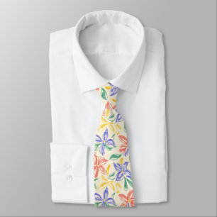 Vintage Wildflower Sketch (8) Tie
