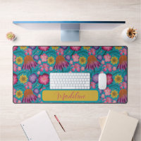 Vintage Wildflower Turquoise Floral Pattern