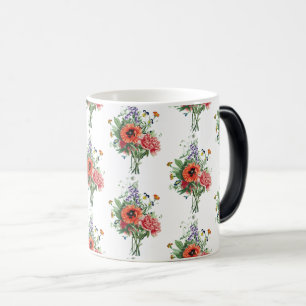 Vintage Wildflowers Botanical Art Magic Mug
