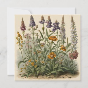 Vintage Wildflowers  Card