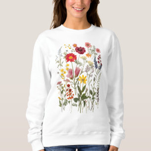 Vintage Wildflowers Floral Graphic Sweatshirt
