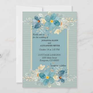 Vintage Wildflowers  Invitation