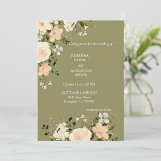 Vintage Wildflowers Invitation