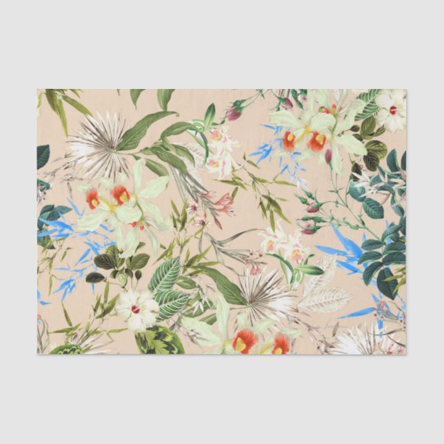 Vintage Wildflowers Pattern Tissue Paper (Front)