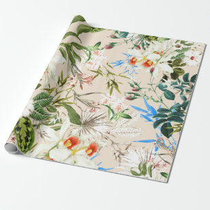 Vintage Wildflowers Pattern Wrapping Paper