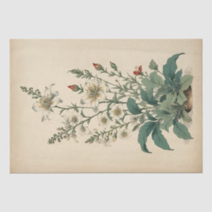 Vintage Wildflowers Print Tissue Paper
