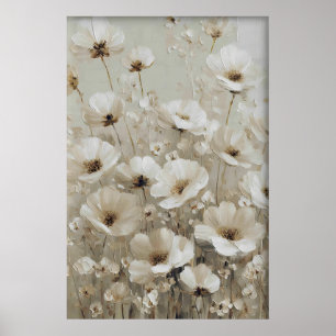 Vintage Wildflowers Print Wall Art, Antique Flower