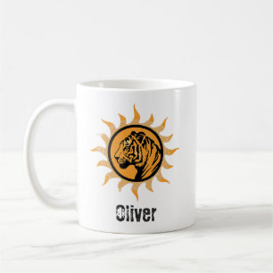 Vintage Wildlife Tiger Sun Coffee Mug