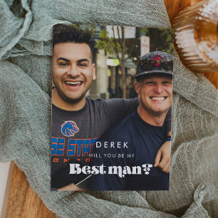 Vintage Will you be my Best man photo Invitation