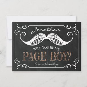 VINTAGE WILL YOU BE MY PAGE BOY   GROOMSMAN INVITATION