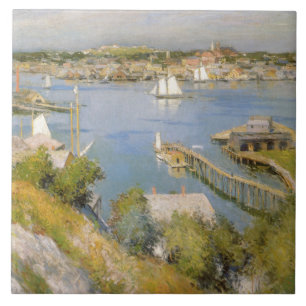 Vintage Willard Metcalf Gloucester Harbour Tile